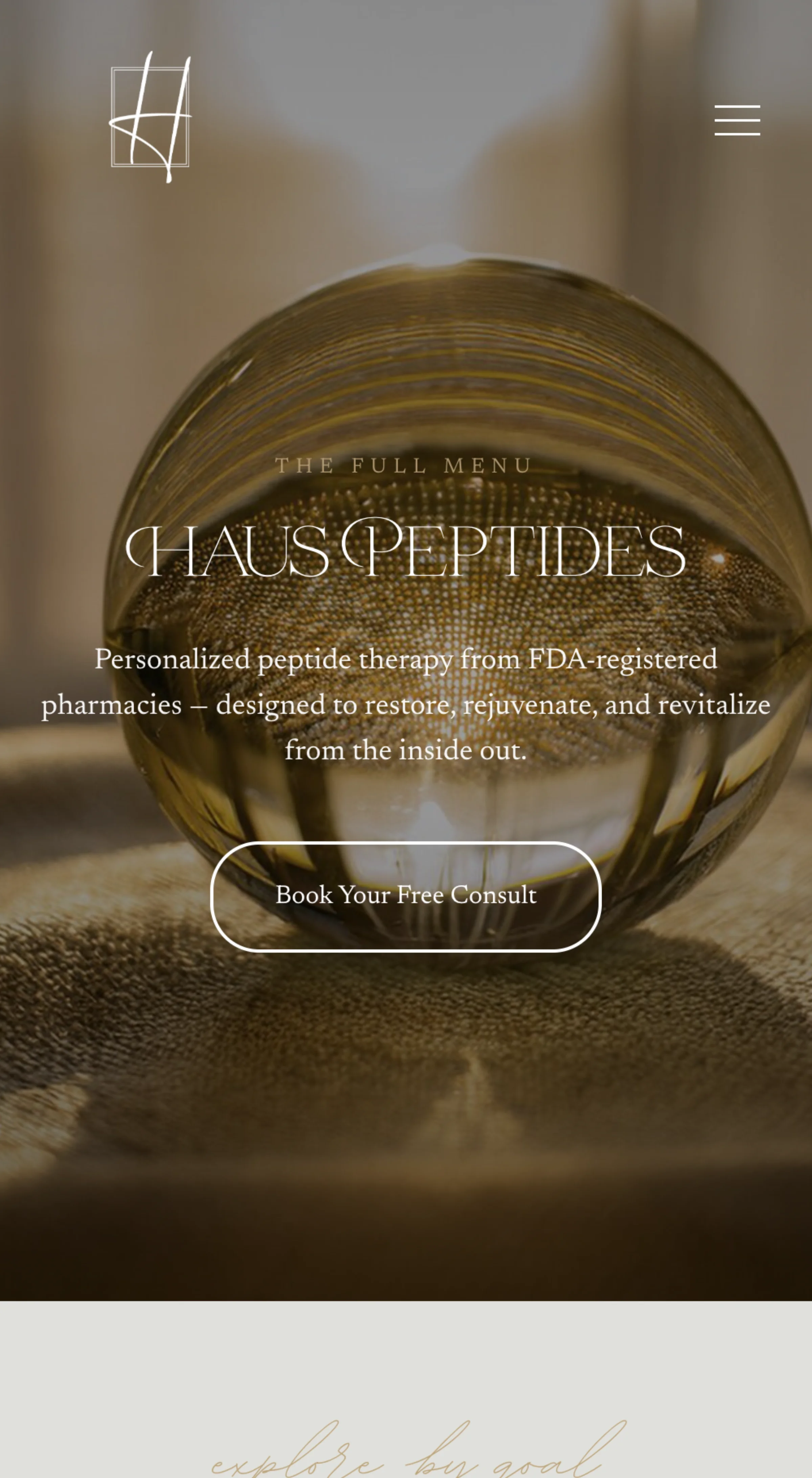 Haus of Revival — mobile peptides catalog